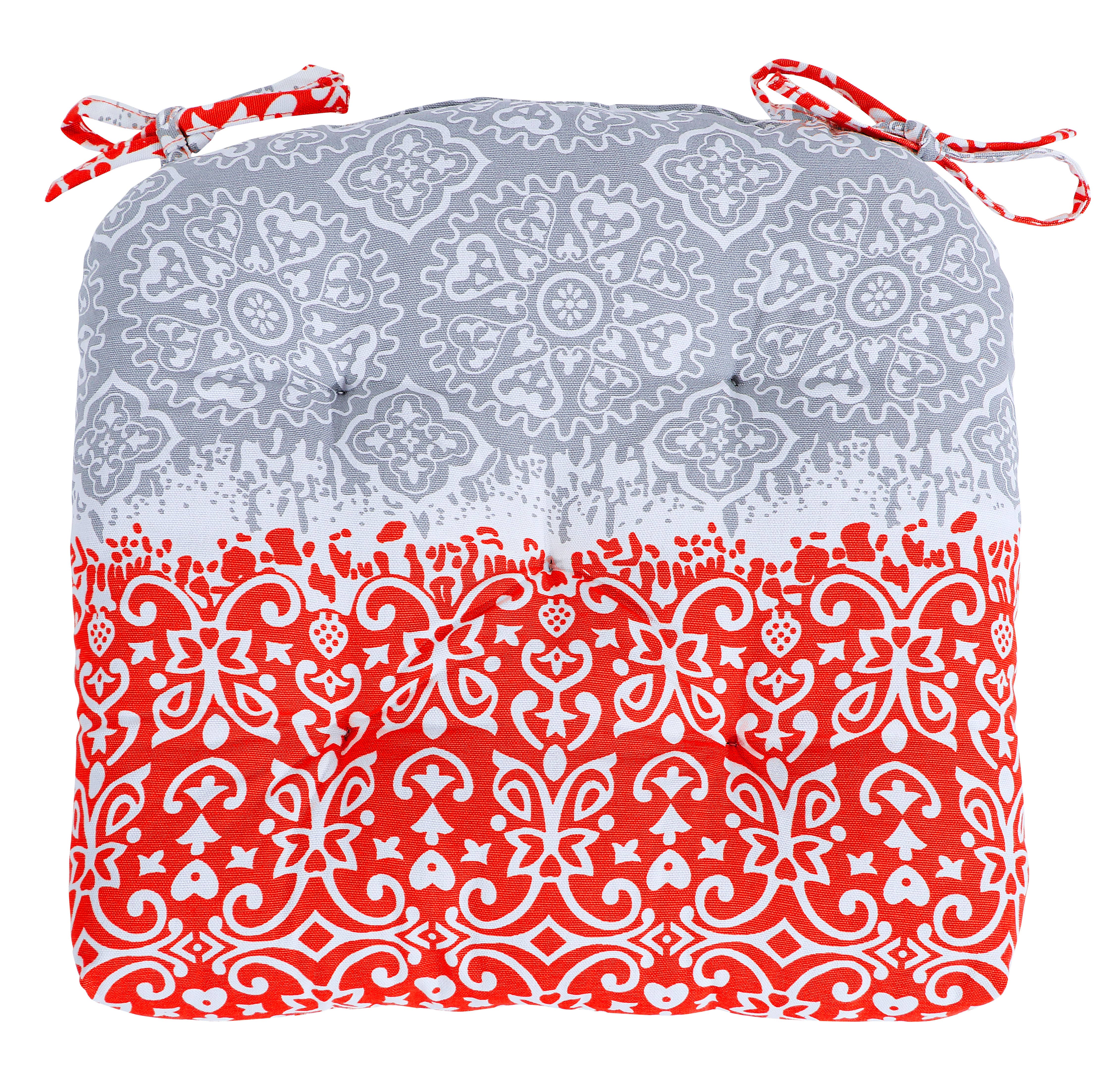 COZY HOMES COLLECTION - Wholesale Stoelkussen - Katoenen damast stoel kussens met koorden 41x41 cm5