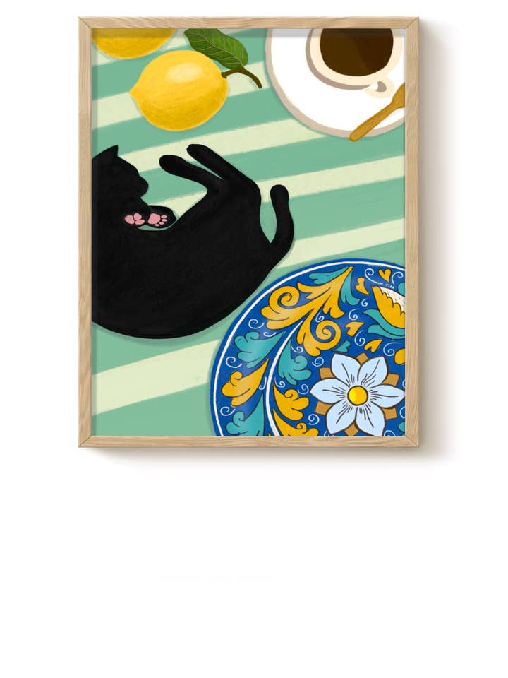 Coffee and Lemons Print - Gifts, Homeware - Various Sizes for wholesale by The Paper Tail