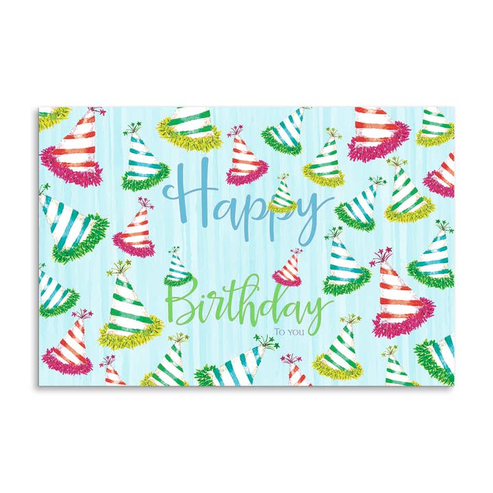 French Graffiti - Wholesale Disposable Placemat - Party Hats with Happy Birthday Paper Placemats