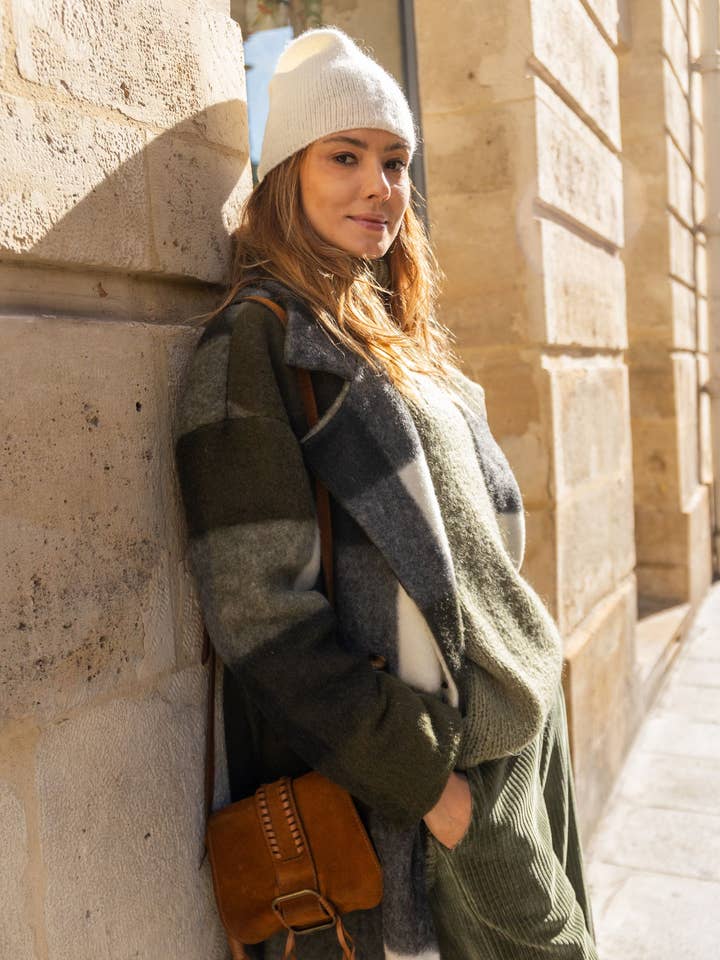 NOELINE - Wholesale Coat - Women's - Plaid wool coat 60705-51