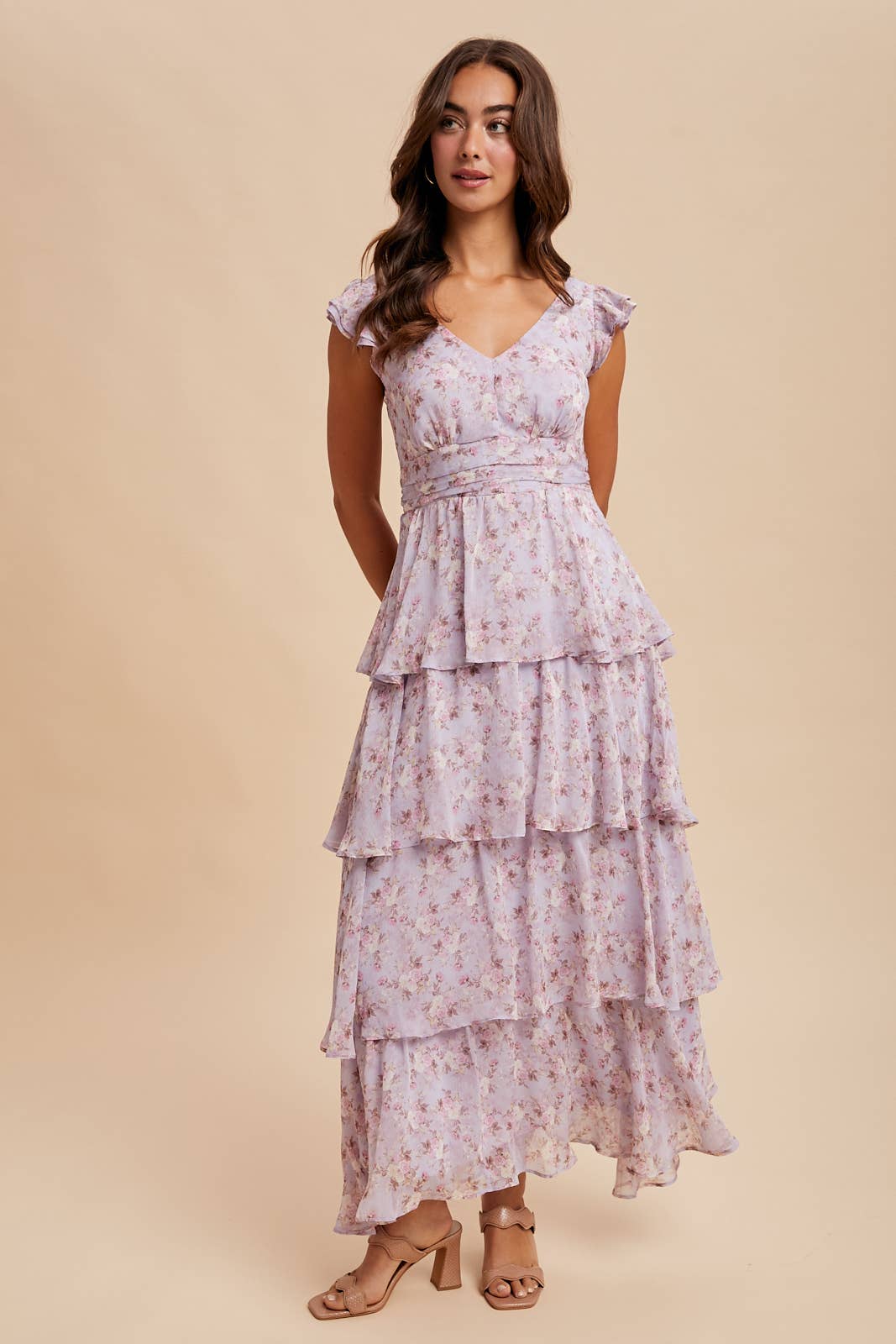 In Loom - Wholesale Dress - Women's - TIERED CHIFFON FLORAL DRESS5