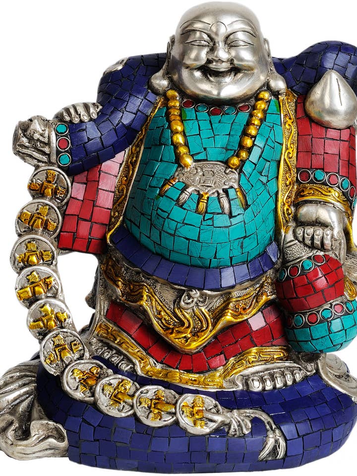 Buda Rindo | Artesanal | Escultura em Latão por atacado de Exotic India Art