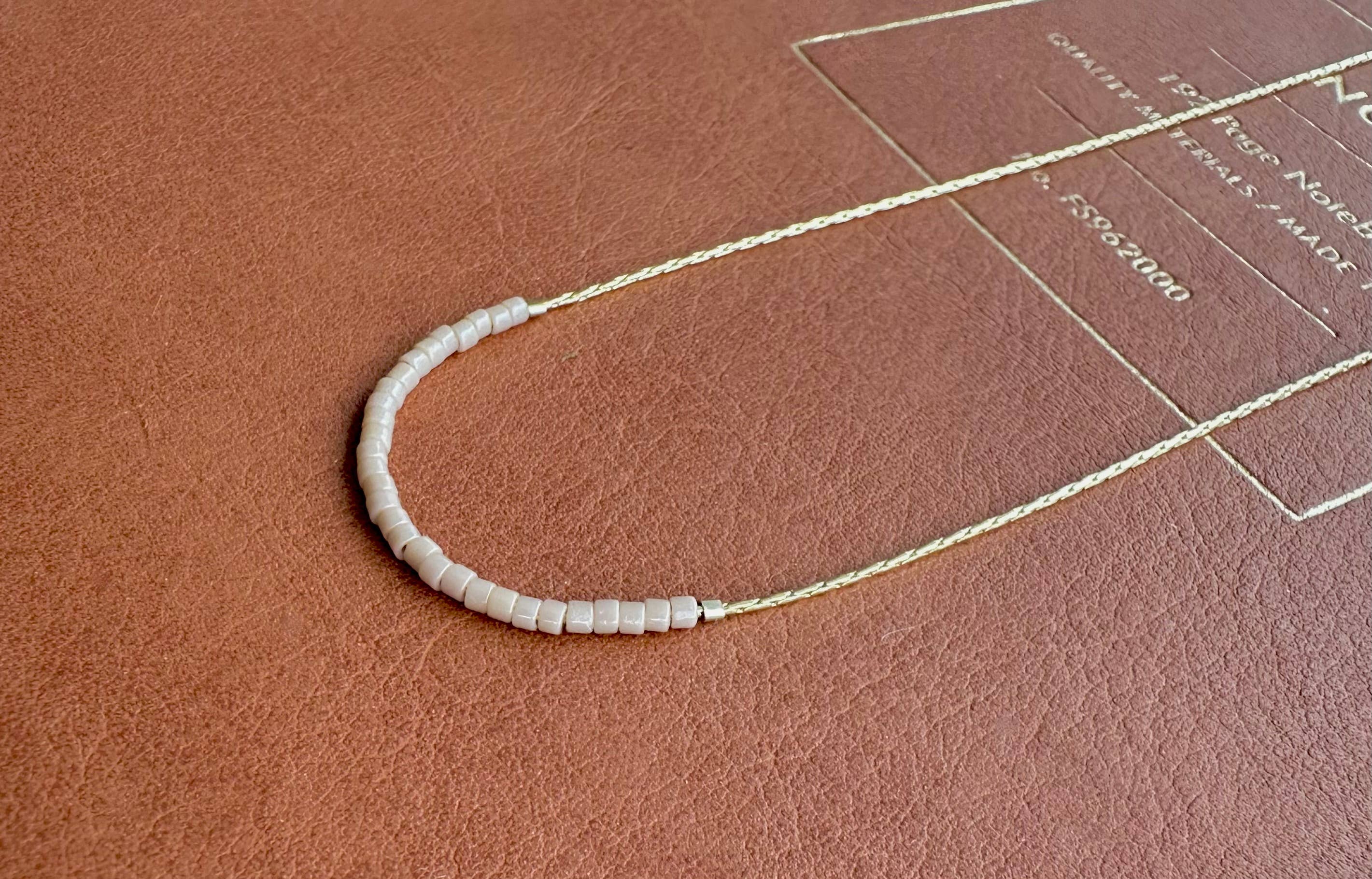 Ocean Breakup - Wholesale Beaded/Pearl Necklace - Thin Minimalist Necklace - "Original Neutrals" 6