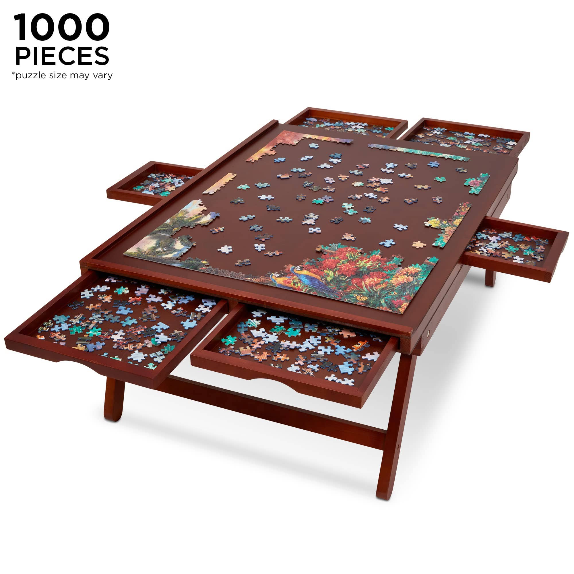 Jumbl - Wholesale Puzzel - Volwassene - Puzzelbord van 1000 stukjes, 23 „x 31" houten puzzel met poten4
