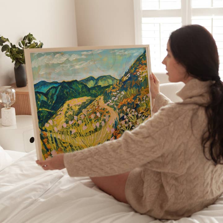 California Wildflower Print – San Gabriel Mountains Botanical Wall Art Canvas for wholesale by El Baker Art