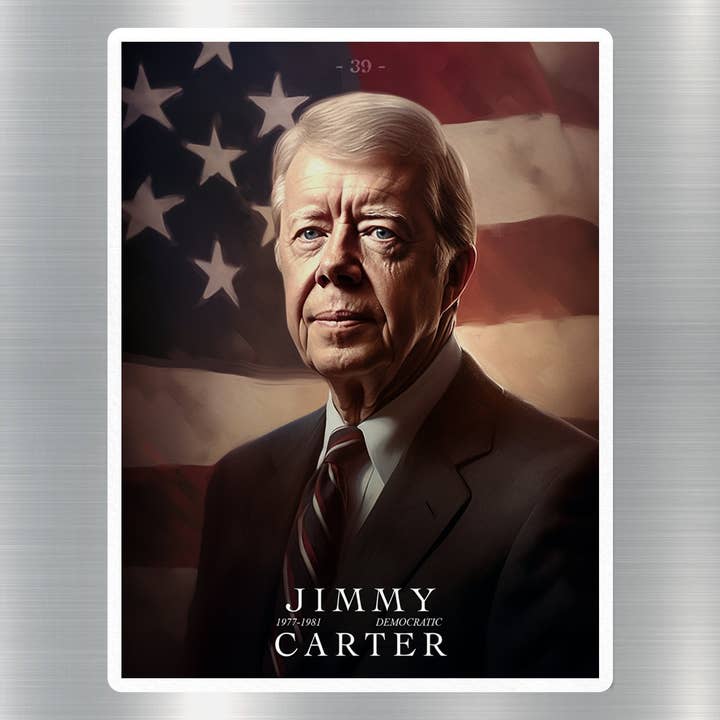 Jimmy Carter US President Sticker for wholesale by GraffMerch.com