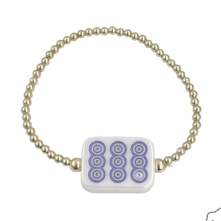 Bracelet Mahjong Point Violet pour la vente par Locked by Lula 'n' Lee