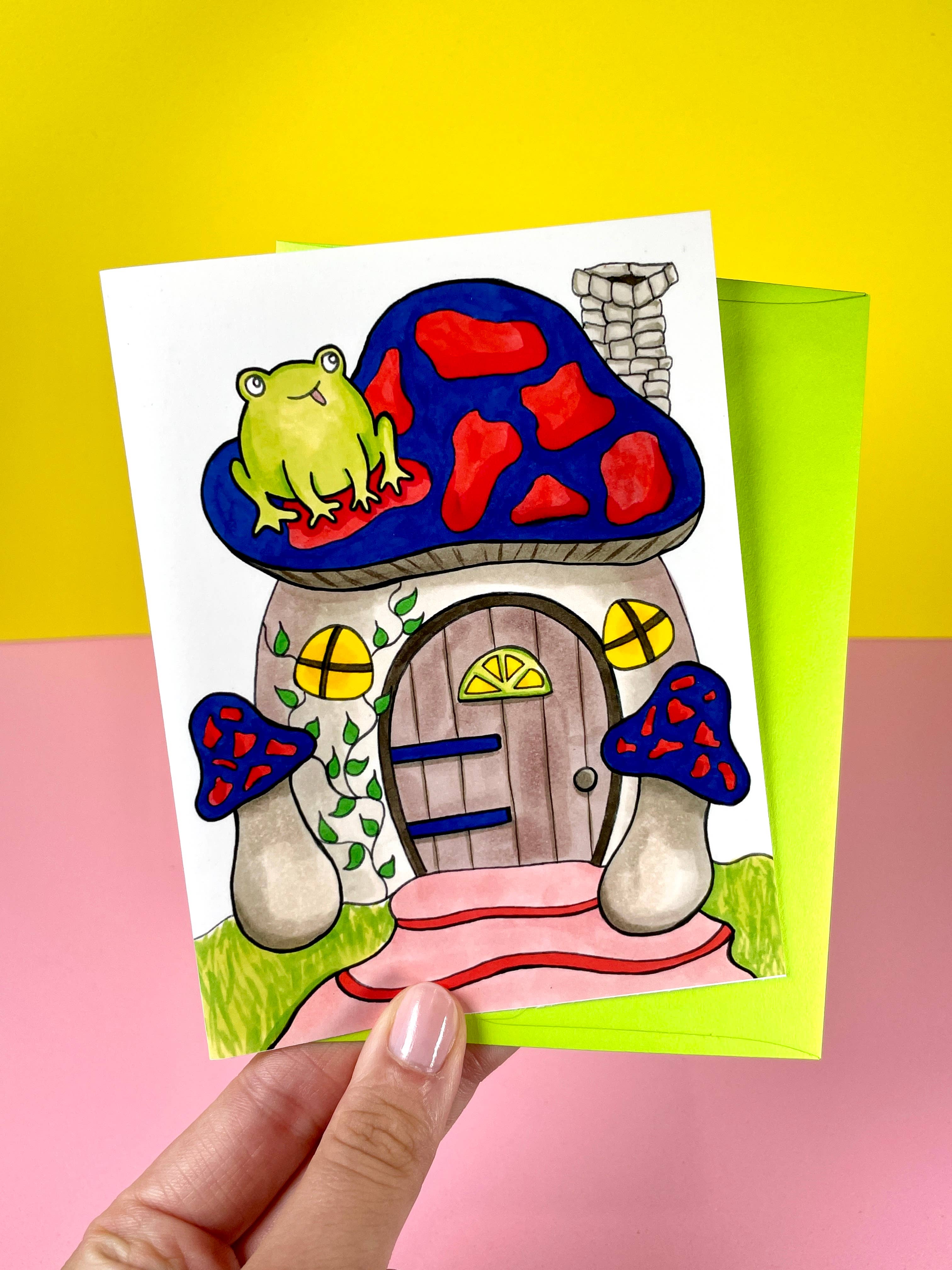 quirky burp illustrations - Wholesale Housewarming Card - Mushroom Housewarming Greeting Card4