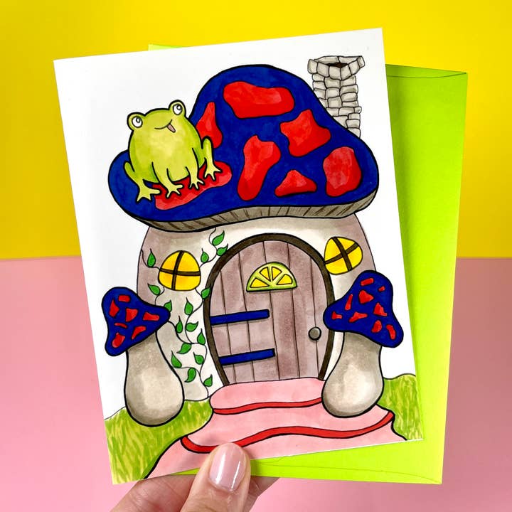 quirky burp illustrations - Wholesale Housewarming Card - Mushroom Housewarming Greeting Card4