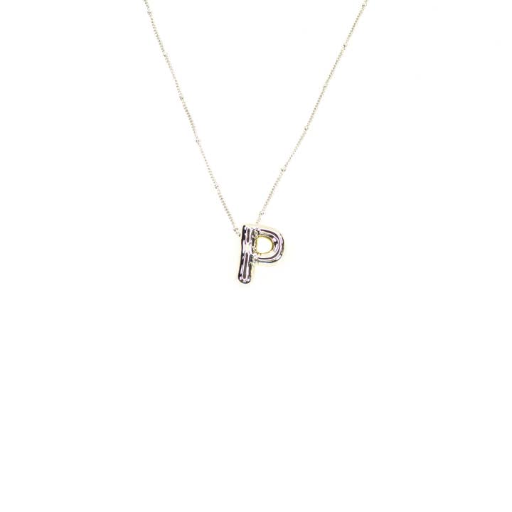 Savvy Bling - Wholesale Pendant/charm necklace - Initial Balloon Bubble Gold Necklace161