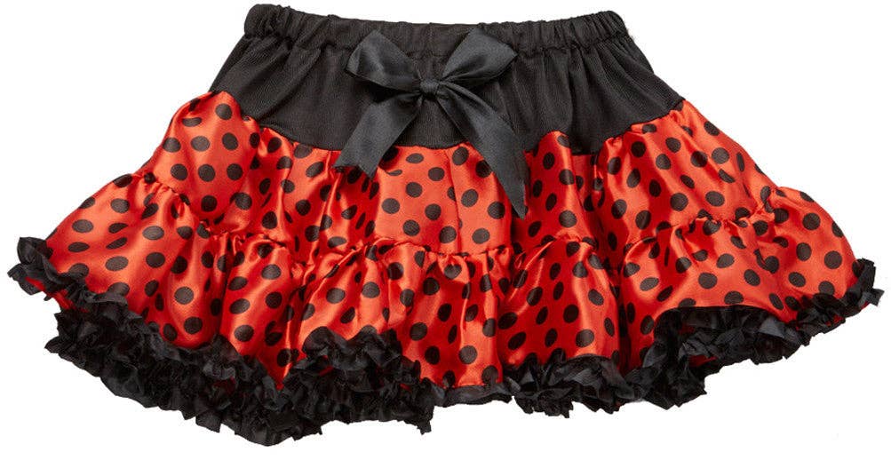 Wenchoice - Wholesale Tutu - Kids - Ladybug Satin Tutu With Black Trim1