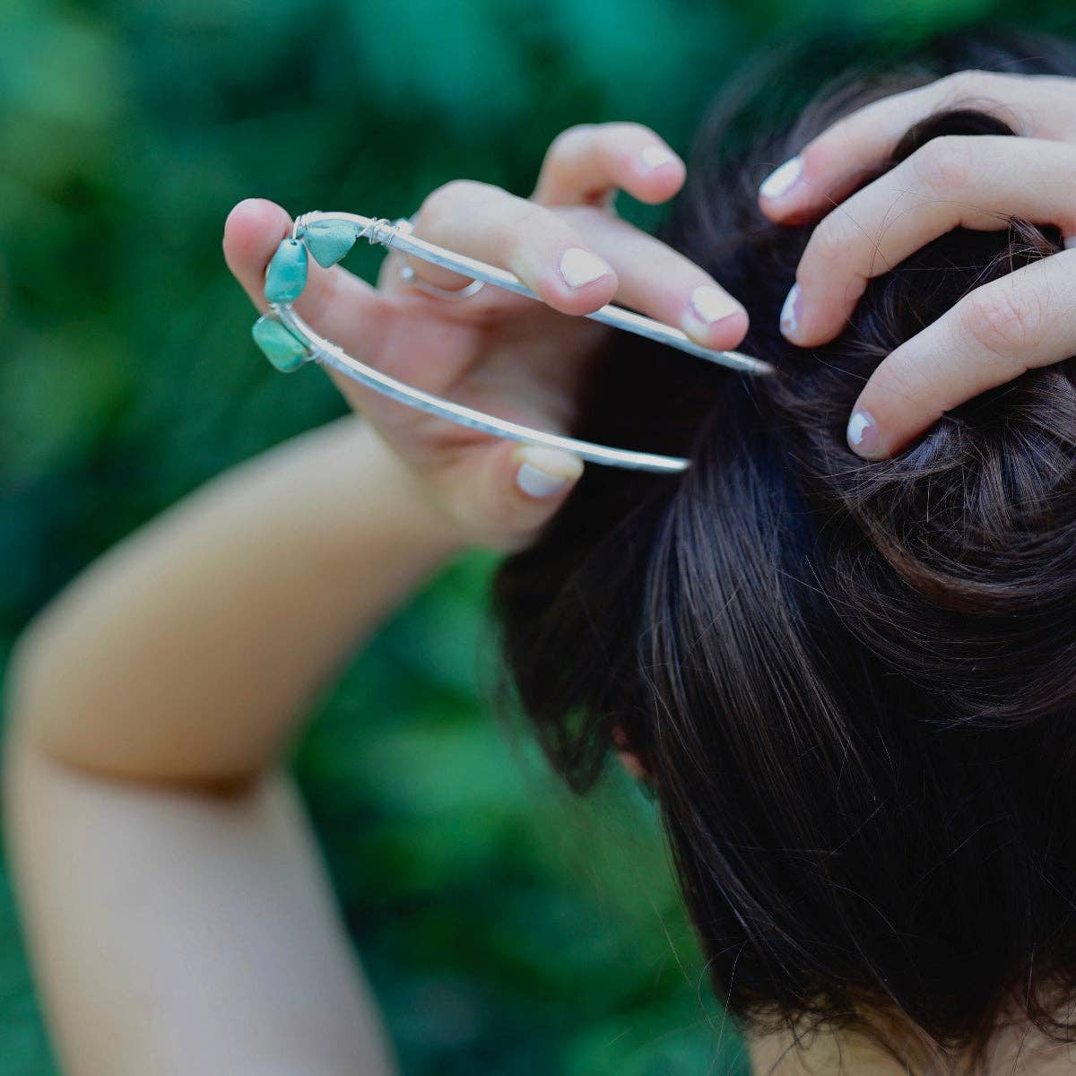 Fluff Hardware – wholesale Hair pin – Turquoise Hair Fork4