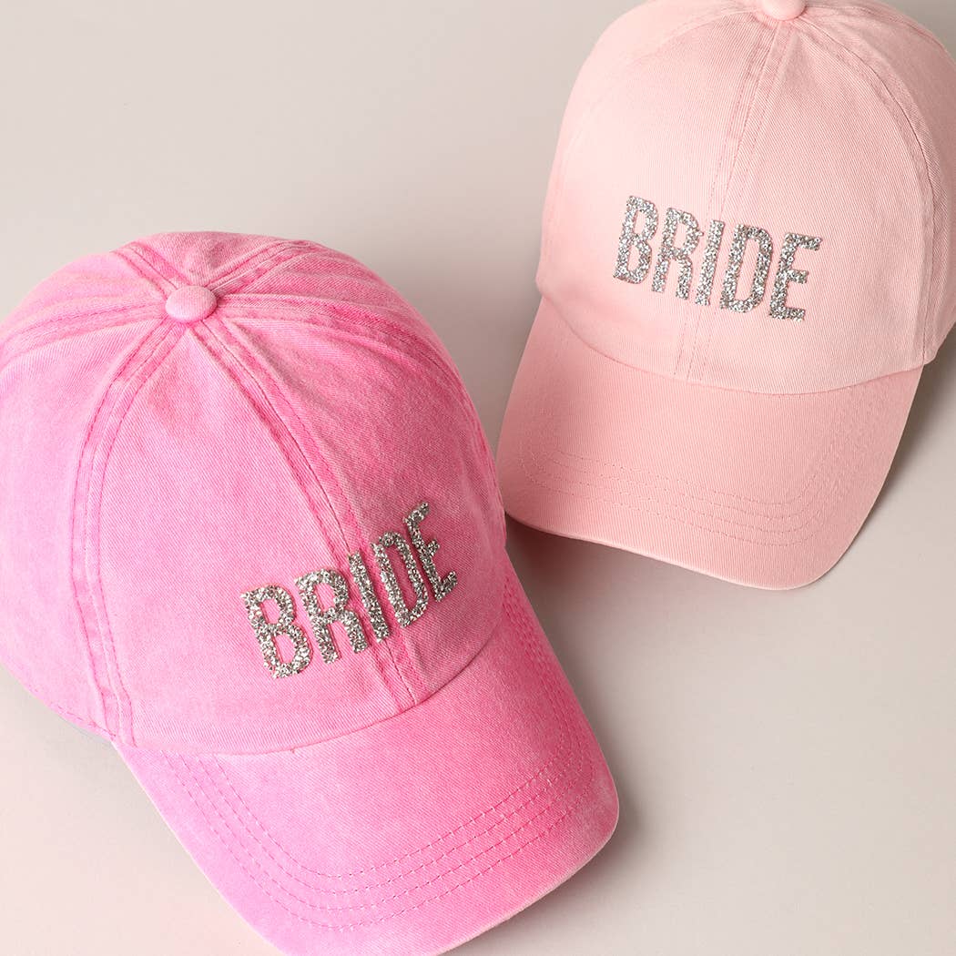 Fashion City - Wholesale Baseball Cap - Women's - Bride Glitter Letter Patch Baseball Cap12