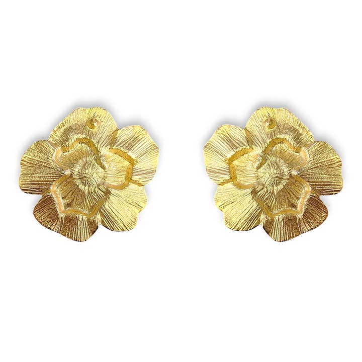 Bijoux Envie Statement Jewelry - Wholesale Stud/Post Earrings - Pearl Flower Statement Earring | Floral | Beaded | Artisan3