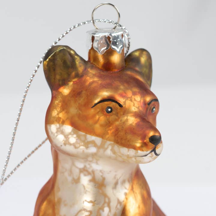 Primitives by Kathy - Wholesale Ornament - Fox Glass Ornament3