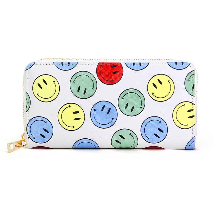 Fashion City - Wholesale Wallet - Women's - Colorful Smiley Faces Wallet