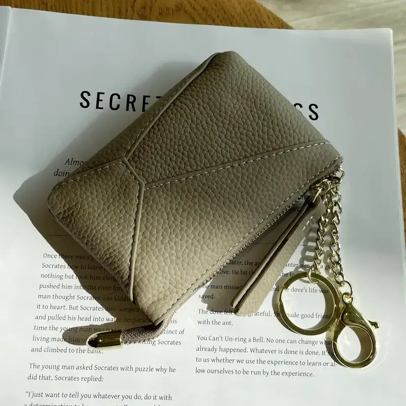 Sweet Cherry Sky - Wholesale Coin Purse - Women's - Genuine Leather Coin Purse Wallet with Keychain 2