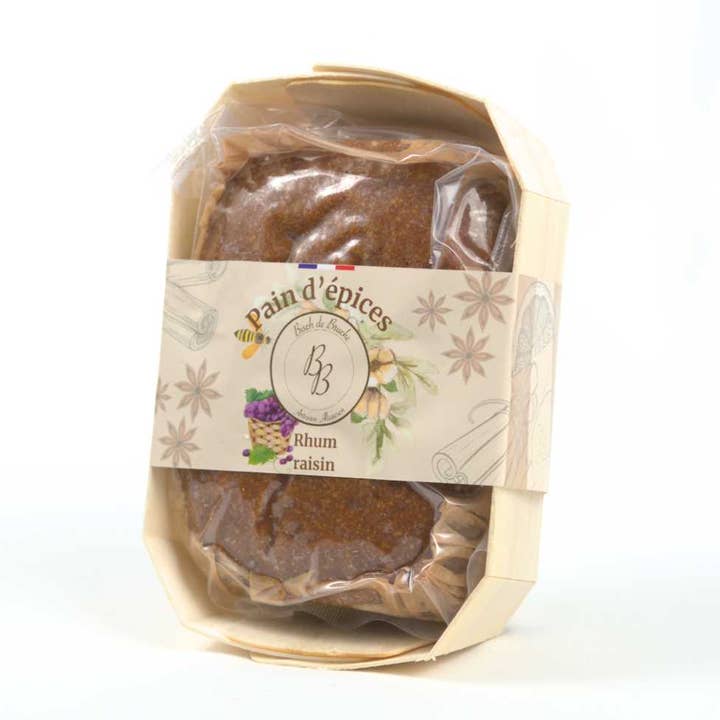 Rum and Raisin Gingerbread (100% Flower Honey) 500g for wholesale by Bisch de Bruche