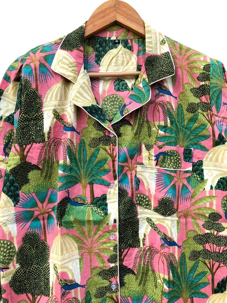 bhavnas boutique - Wholesale Sleepwear Set - Women's - Beautiful Floral Printed Cotton Pajama Set Women Night Dress1