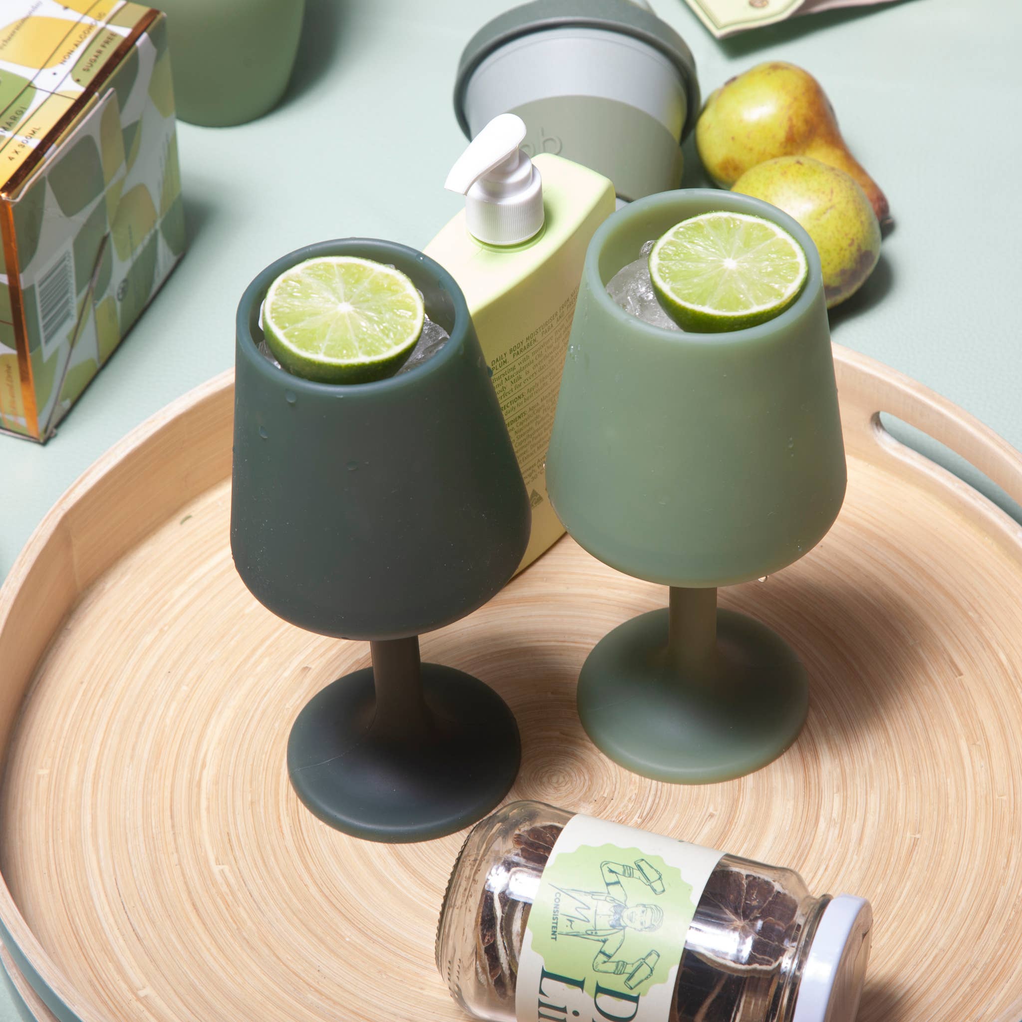 porter green | style + sustainability - Wholesale Wine glass - USA: Sage + Olive | Swepp |Silicone Unbreakable Wine Glasses6