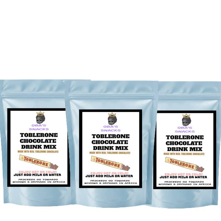 Premium Chocolate Drink Mix- Toblerone Inspired- 3 Pack for wholesale by Oba's Snacks