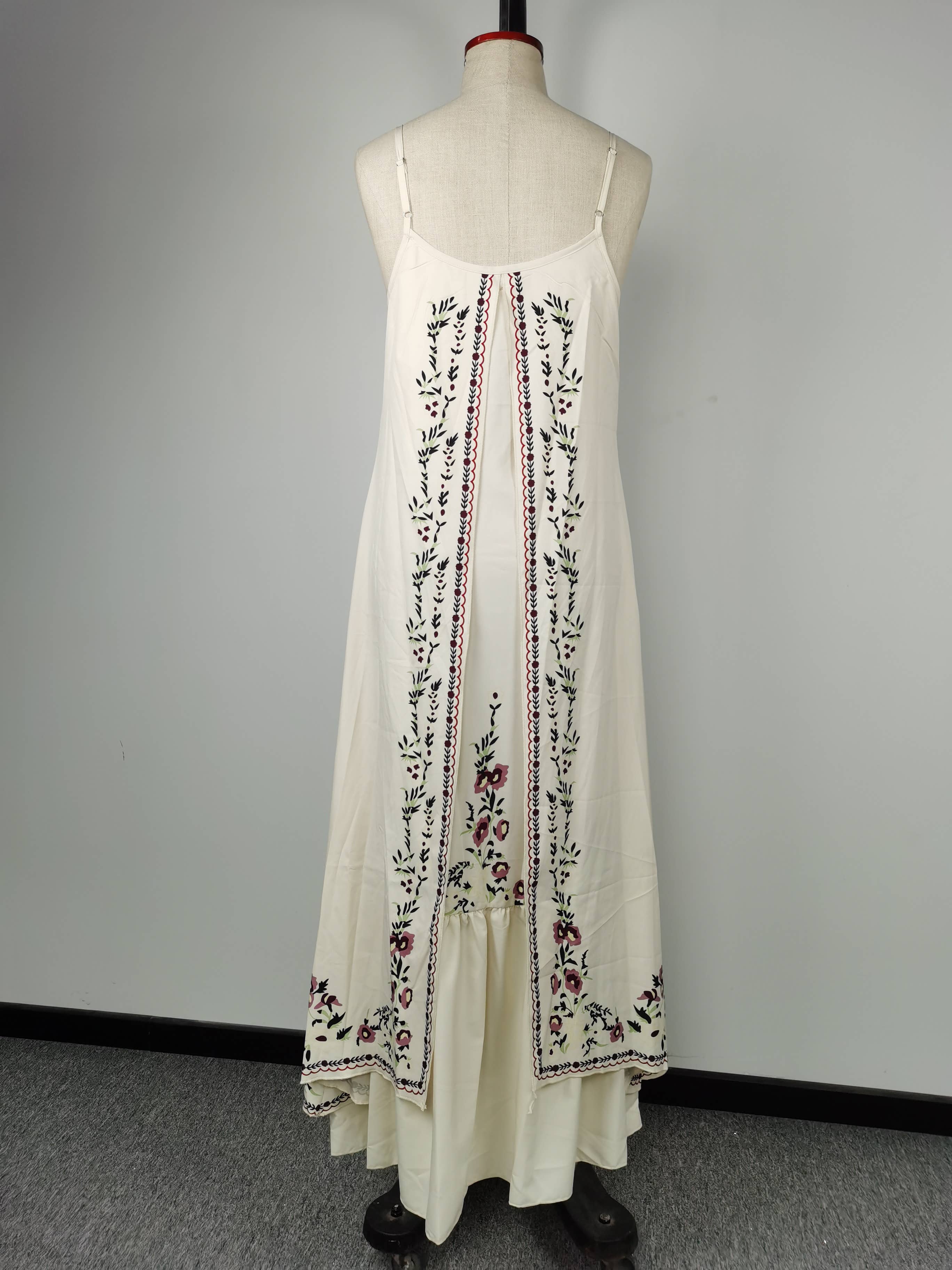 Rosa Clothing - Wholesale Dress - Women's - chic vibe beach resort thin straps floral maxi dress7