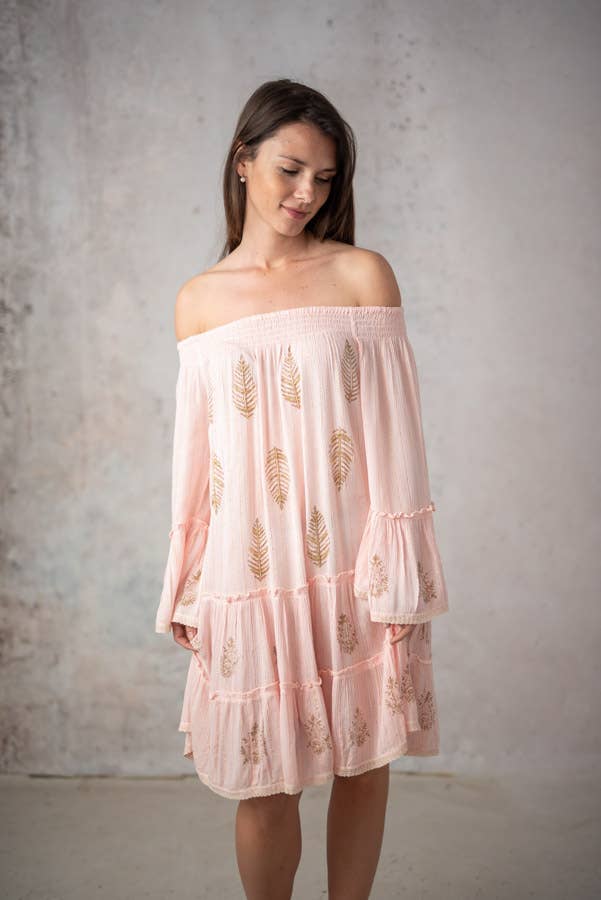 Lula Natura - Wholesale Dress - Women's - YVONNE PINK DRESS1