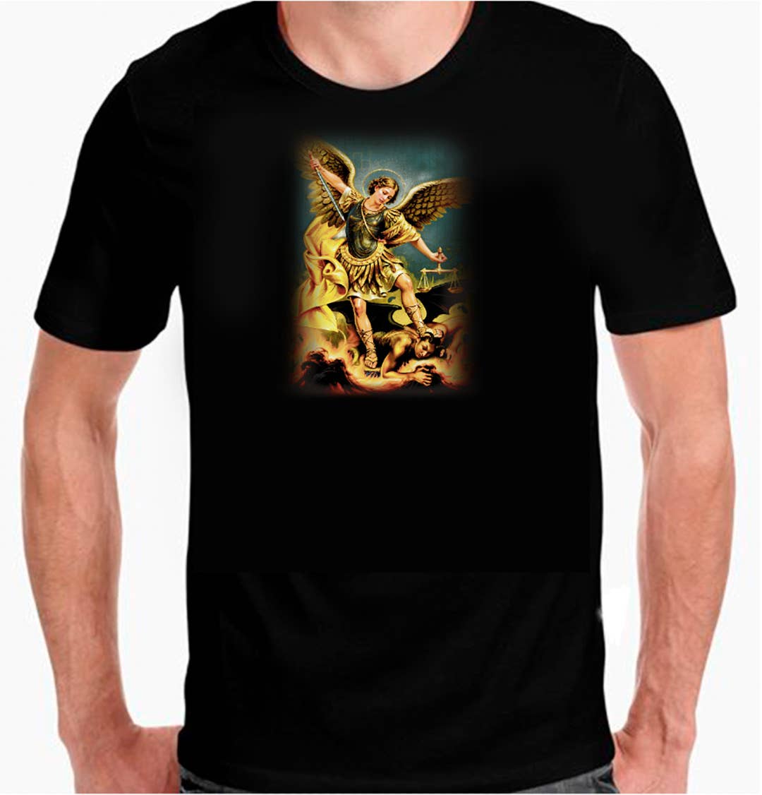 NLJ TRADERS LLC - Wholesale Screen Printed T-Shirt - Men's - Saint Michael1