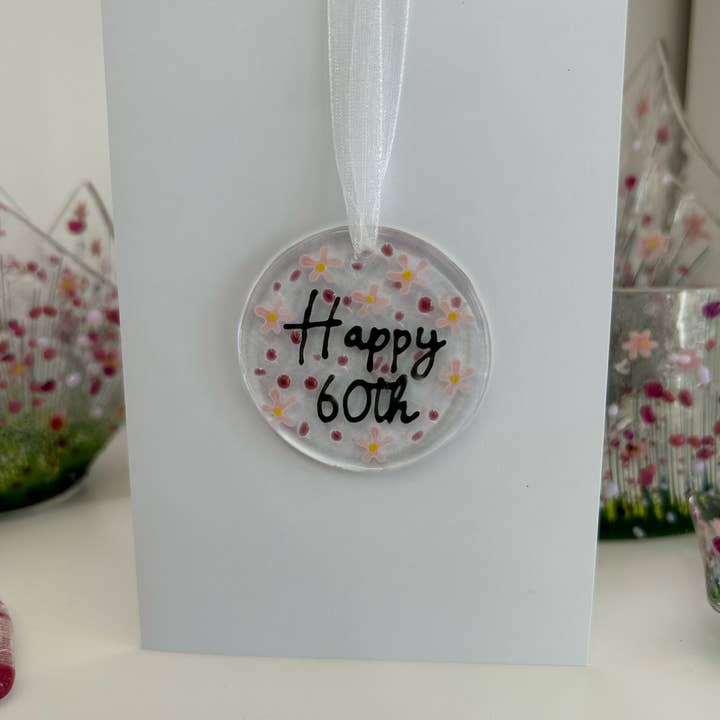 Pam Peters Designs - Wholesale Birthday Card - Handmade Fused Glass - Big Birthday Card