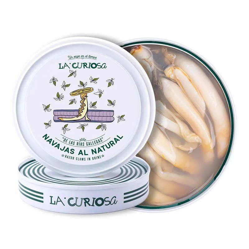 Made in Spain - Wholesale Tinned Fish - Natural Razor Clams, La Curiosa0