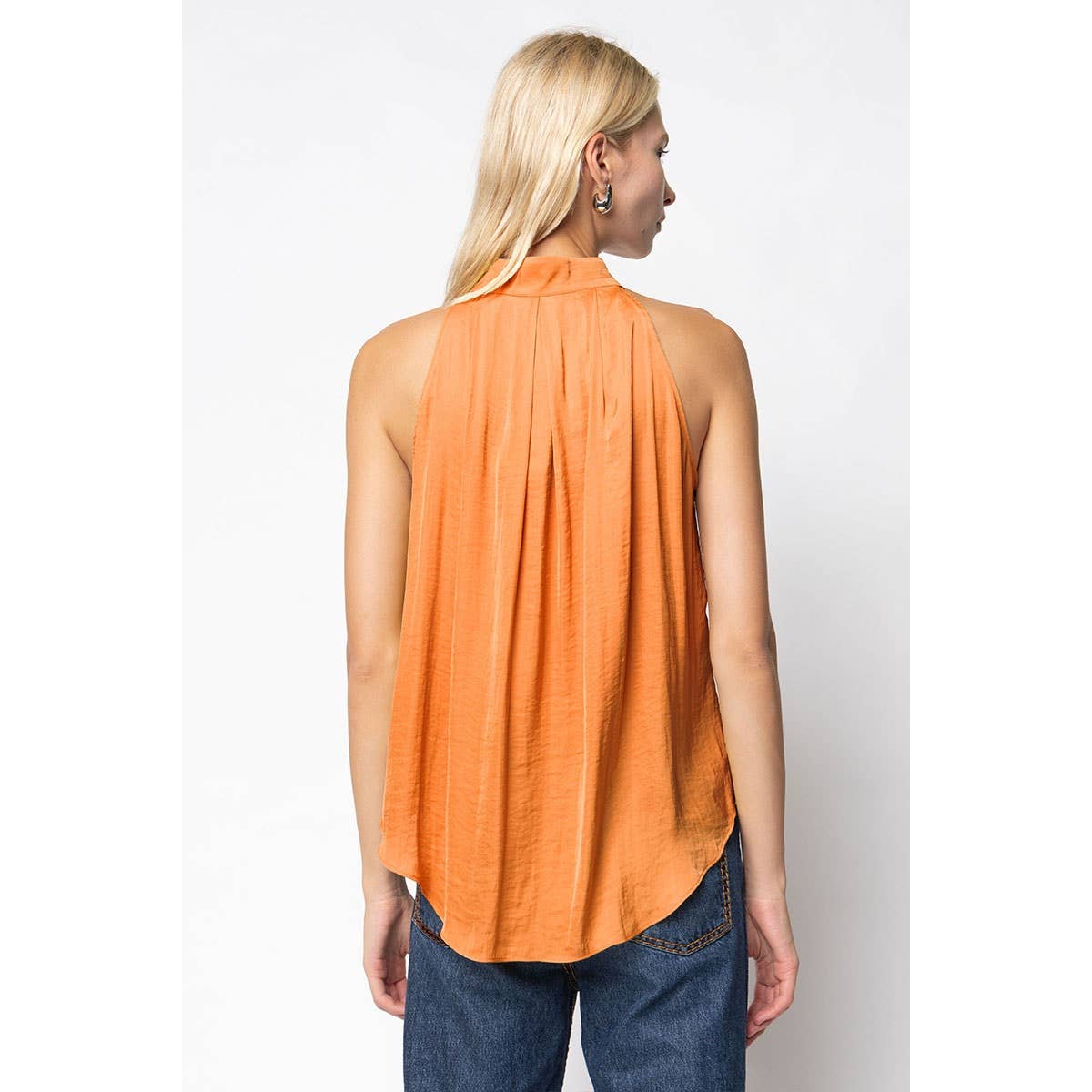 Naked Zebra - Vente Débardeur – femme - Haut sans manches boutonné à bordure festonnée7