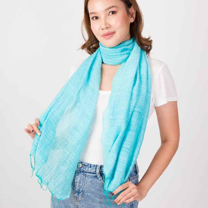 Marquet - Wholesale Scarf - Women's - Silk and Cotton Fair Trade Shawl - Summer, Spring, Fall