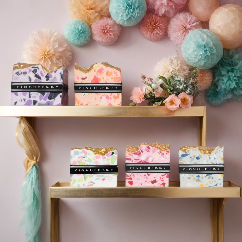 FinchBerry - Wholesale Bar Soap - Blanche Handmade Terrazzo Vegan Open-Stock Soap2