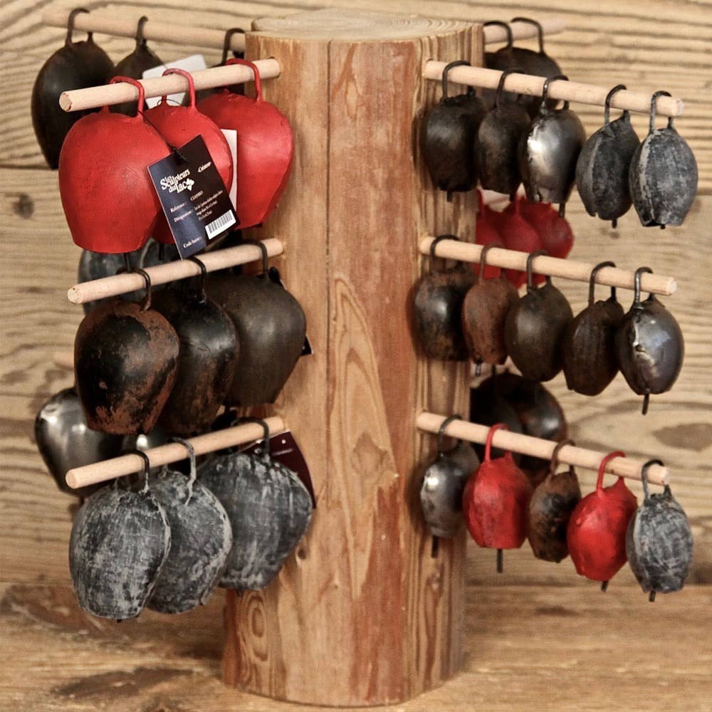 LES SCULPTEURS DU LAC - Wholesale Bell - Set of 2 small varnished metal goat bells0