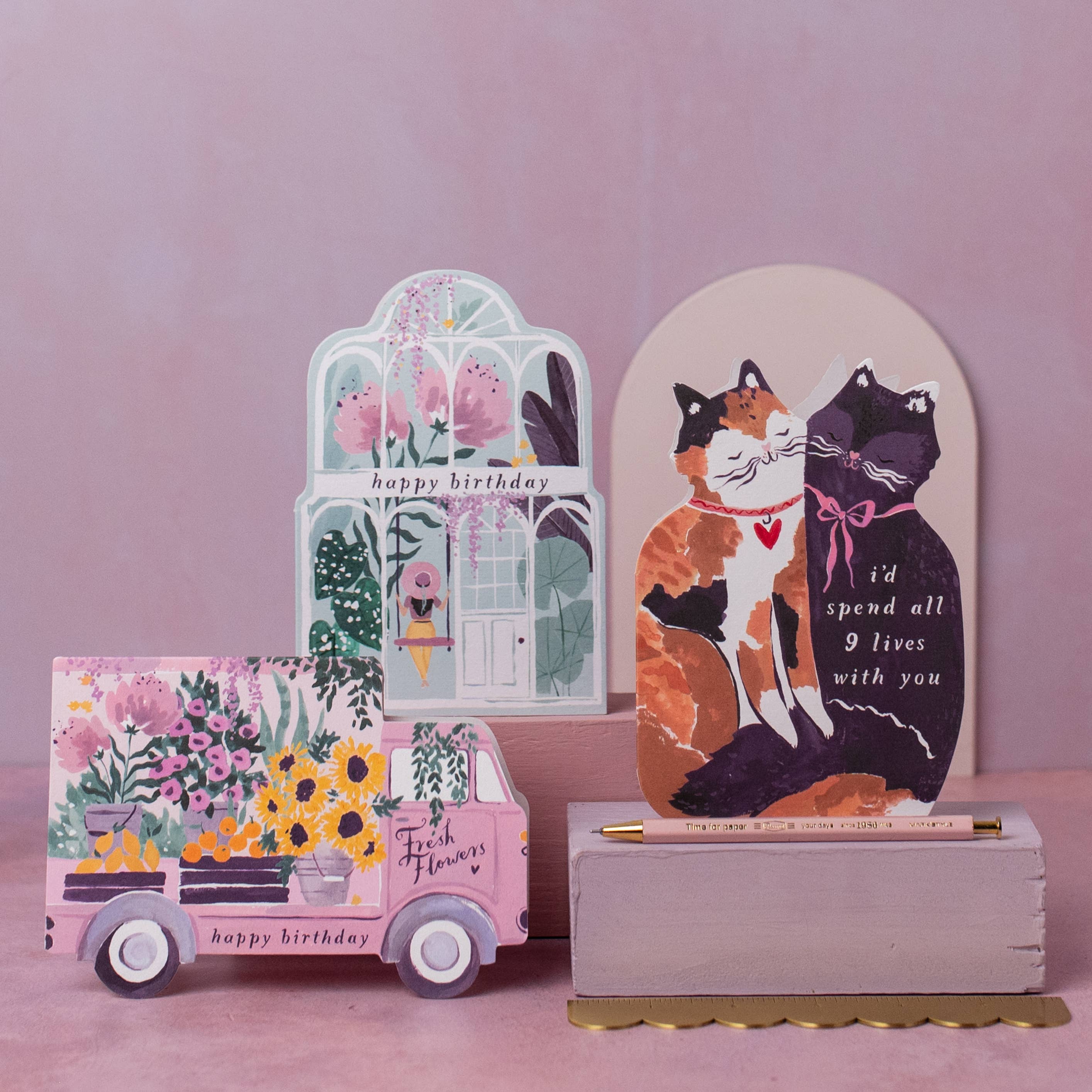 Sister Paper Co. – Großhandel Liebeskarte – Nine Lives Katzenkarten | Liebeskarten | Katzen-Jubiläumskarten3