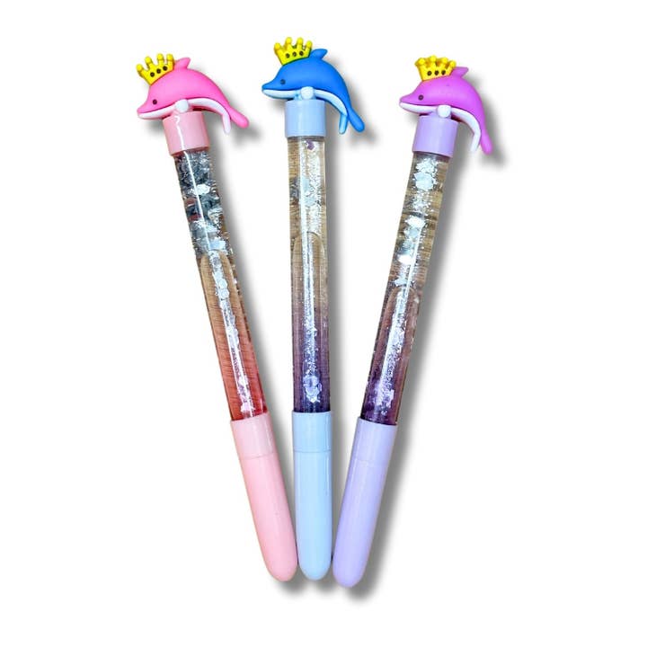 Stylo à paillettes Dolphin Liquid pour la vente par ZKY Wholesale