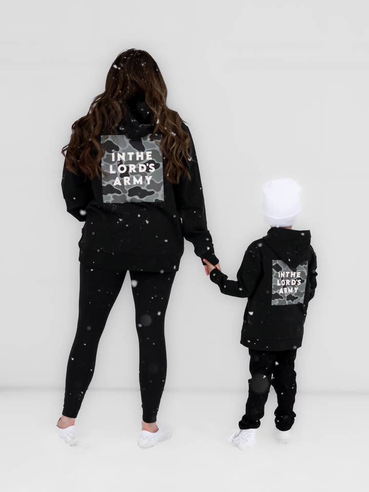 In the Lord's Army Adult Black Hoodie for wholesale by BRVE by Fletch