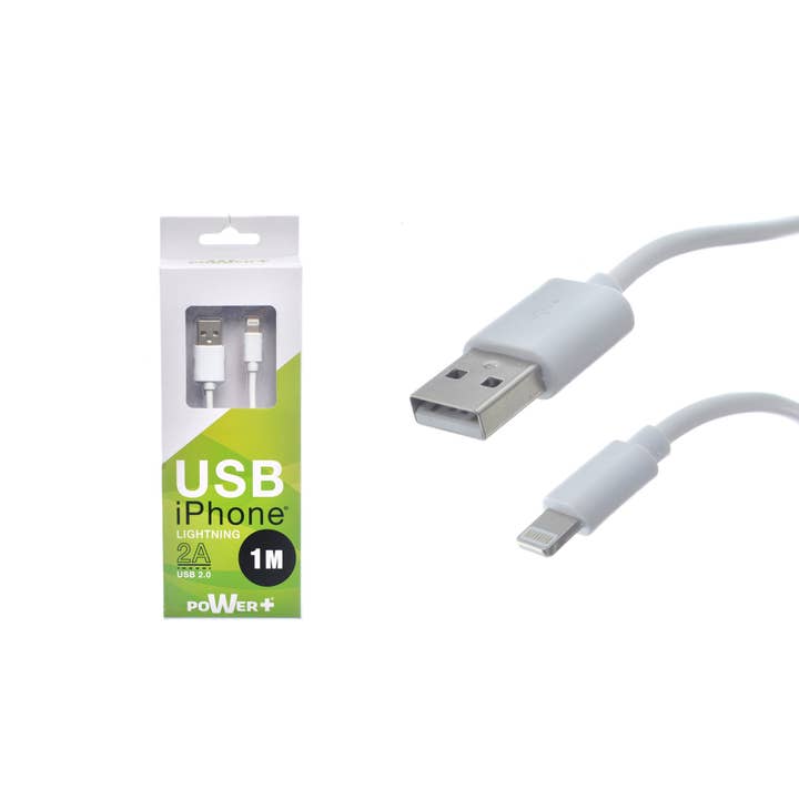 CP INTERNATIONAL - Wholesale Charging Cable - iPhone/Lightning USB Cable 1m 2A