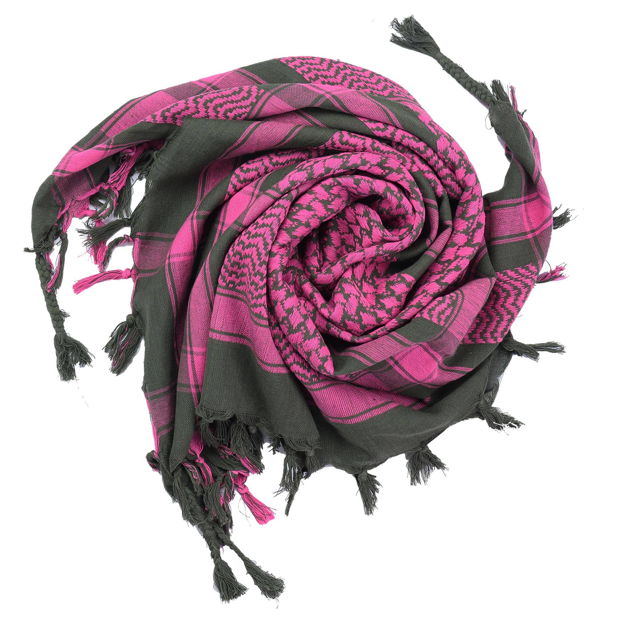 Tribal Trade GmbH - Wholesale Scarf - Unisex - Palituch green-khaki pink Kufiya PLO scarf1