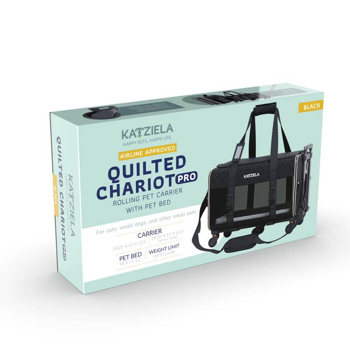 Katziela - Wholesale Pet Carrier - Cat/Dog - Katziela® Quilted Chariot PRO Pet Carrier