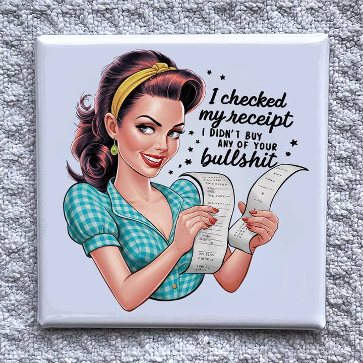 Made With Aloha Magnets,llc - Vendita all'ingrosso Calamite - Ho controllato il mio magnete ricevuta - Decorazione per frigorifero fatta a mano0