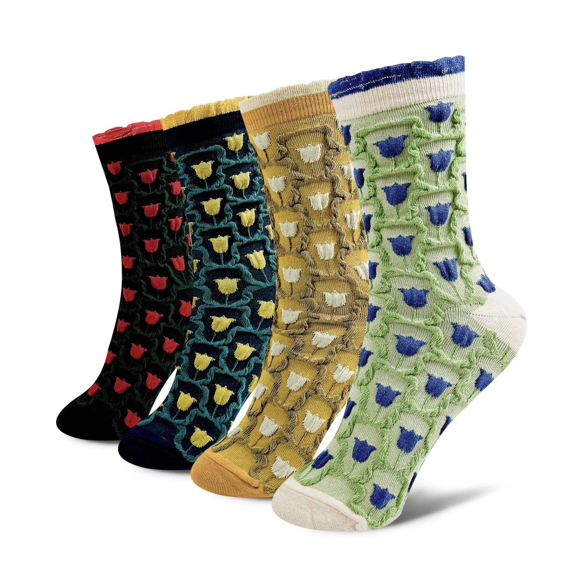 7DAYSSOCKS - Vente Chaussettes – femme - Chaussettes à volants pailletées fleuries pour femme13