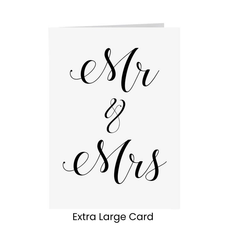 Grande carte de mariage - M. et Mme * pour la vente par Lil's Cards