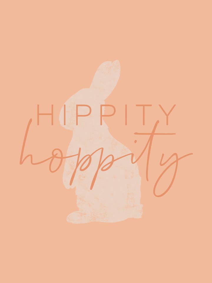 Peach Hippity Hoppity Tee for wholesale on Faire
