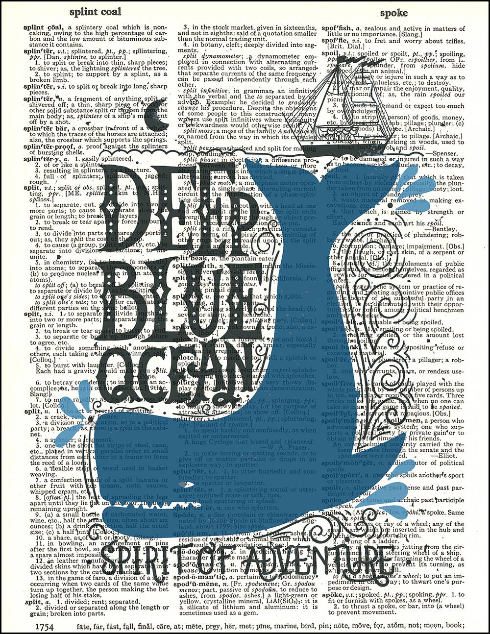 Fresh Prints of CT Jacksonville Love Your City Watercolor Skyline Dictionary Art Print Printed On Authentic Vintage Dictionary Book Page