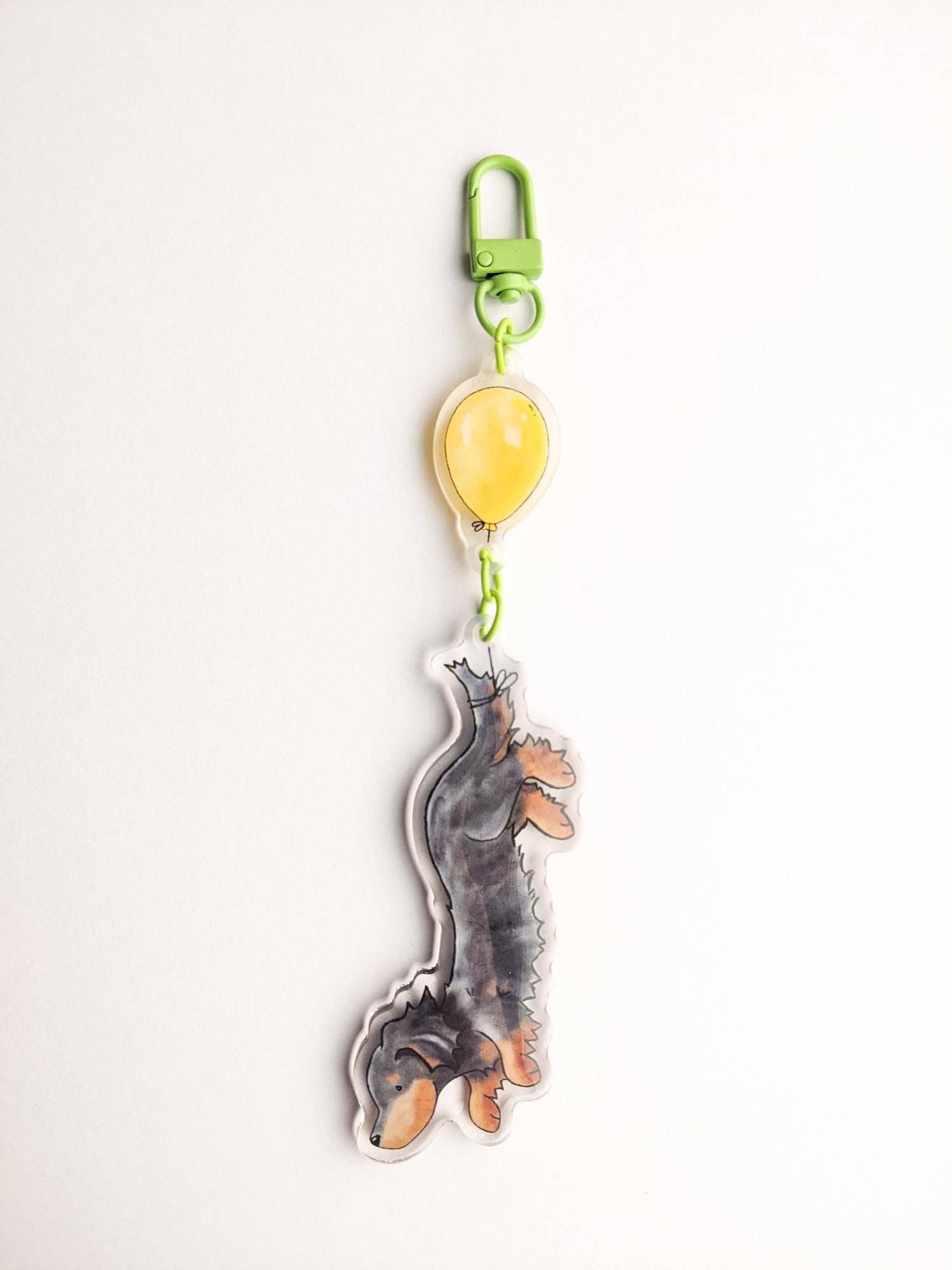 Jasper and Ruby - Wholesale Keychain - Unisex - Acrylic Dachshund with Balloon Keychain4