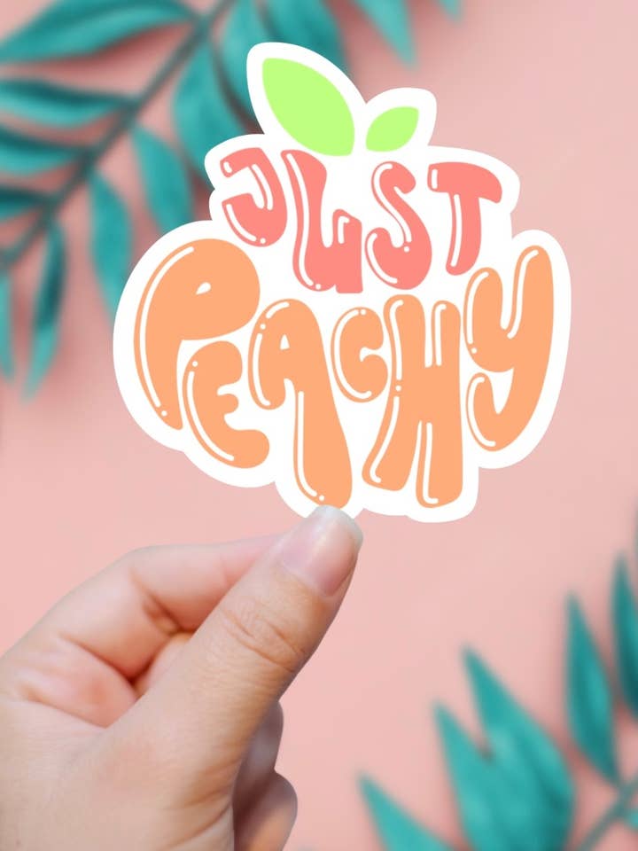 Just Peachy Sticker for wholesale by EnchantingSunshine