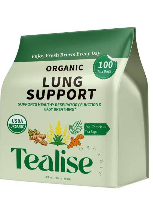 (100 Tea Bags) Organic Lungs Support for wholesale by Tealise