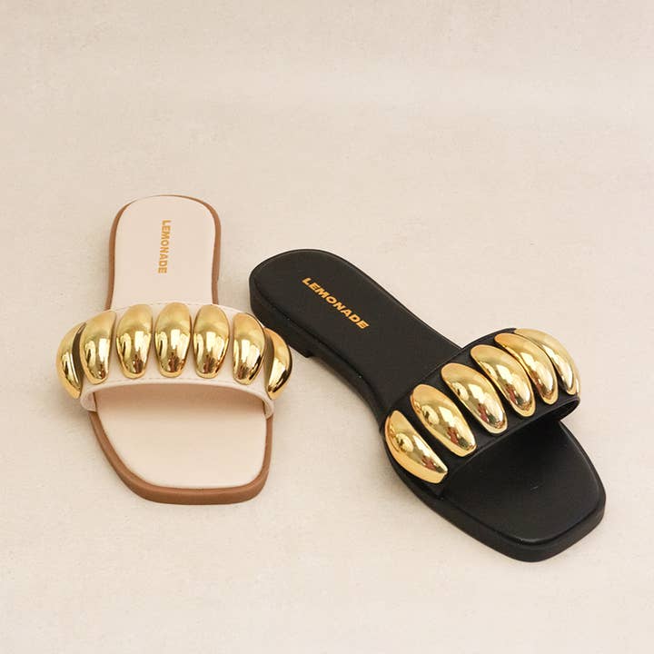 I SEE GOLD - Resort '25 Sandal, Gold Accents and other Purchase Wholesale top moda sandals. Free Returns & Net 60 Terms on Faire trending on Faire.