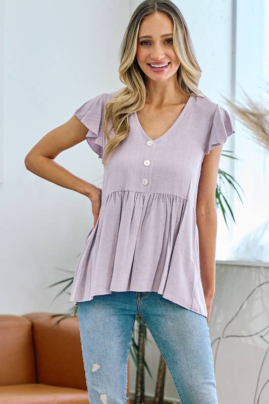 lovely melody - Wholesale Blouse - Women's - LMT3044-A-HELLO GORGEOUS LINEN TOP13